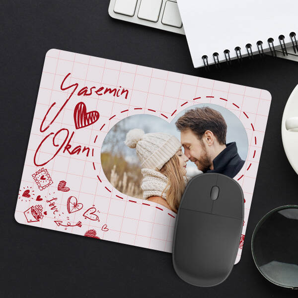 Sevgiliye Hediye Fotoğraflı Kişiye Özel Mousepad
