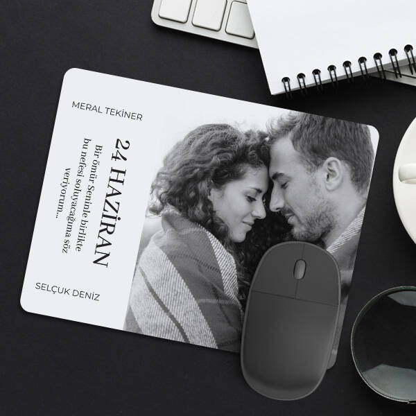 Sevgiliye Hediye Fotoğraflı ve İsimli Mousepad