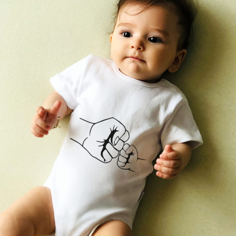 Yeni Babaya İlk Babalar Günü Hediyesi Tişört ve Bebek Body Kombin