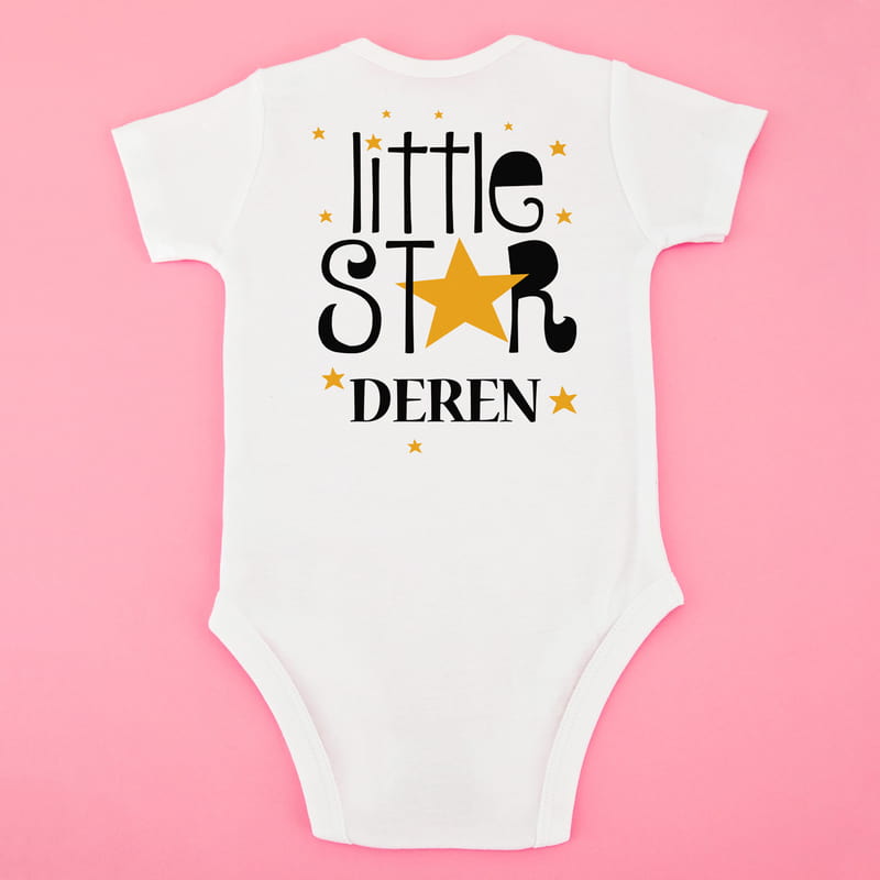 Küçük Star Tasarımlı İsme Özel Bebek Body