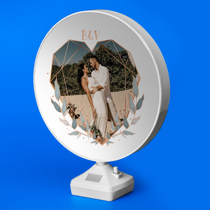 Sevgiliye Hediye İsimli ve Fotoğraf Baskılı Makyaj Aynası