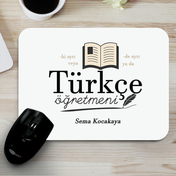 Türkçe Öğretmenine Hediye İsme Özel Mousepad